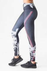 Oriental Flower Legging - Coral