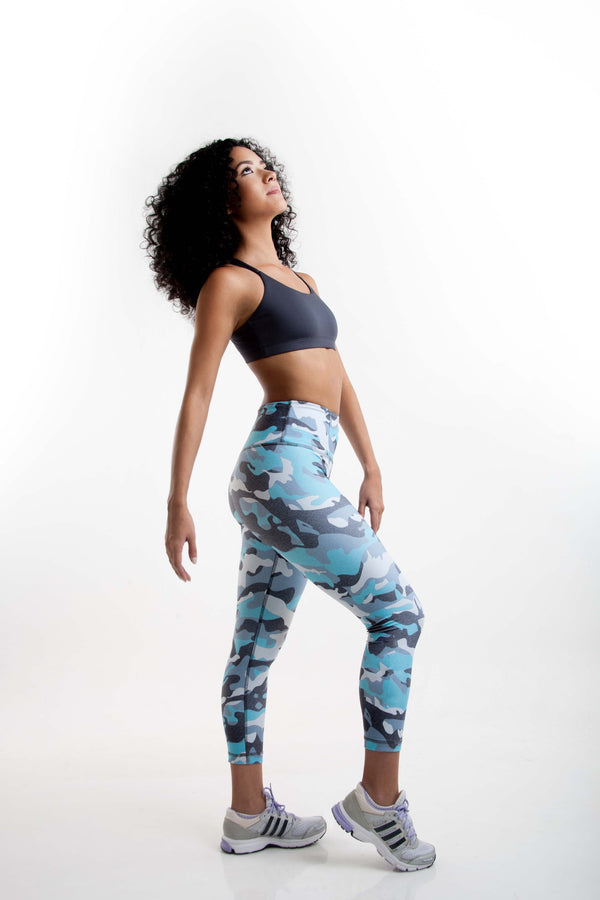 Blue Camo 7/8 Legging